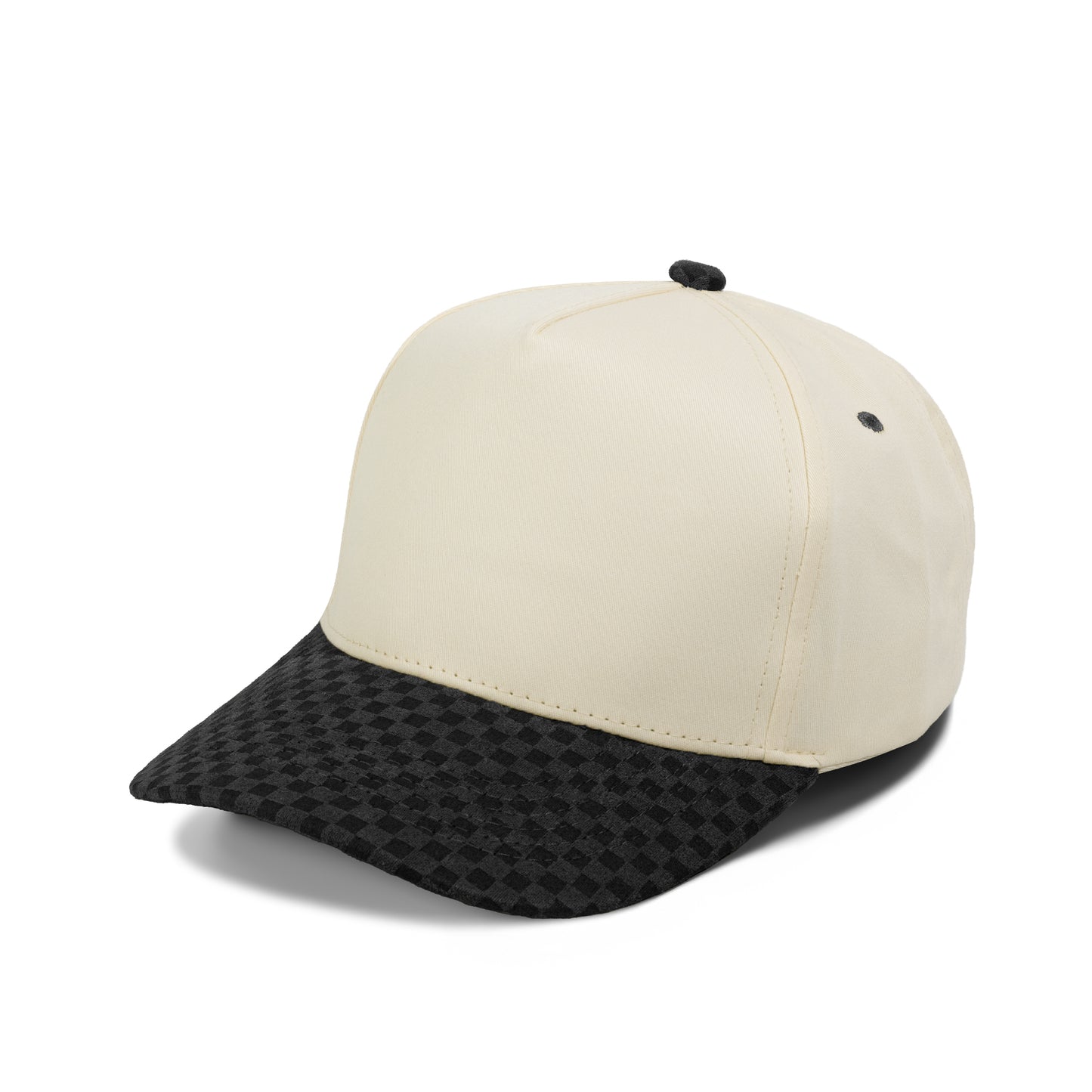 Plain 5Panel Curve Blockcheck Hat 5043