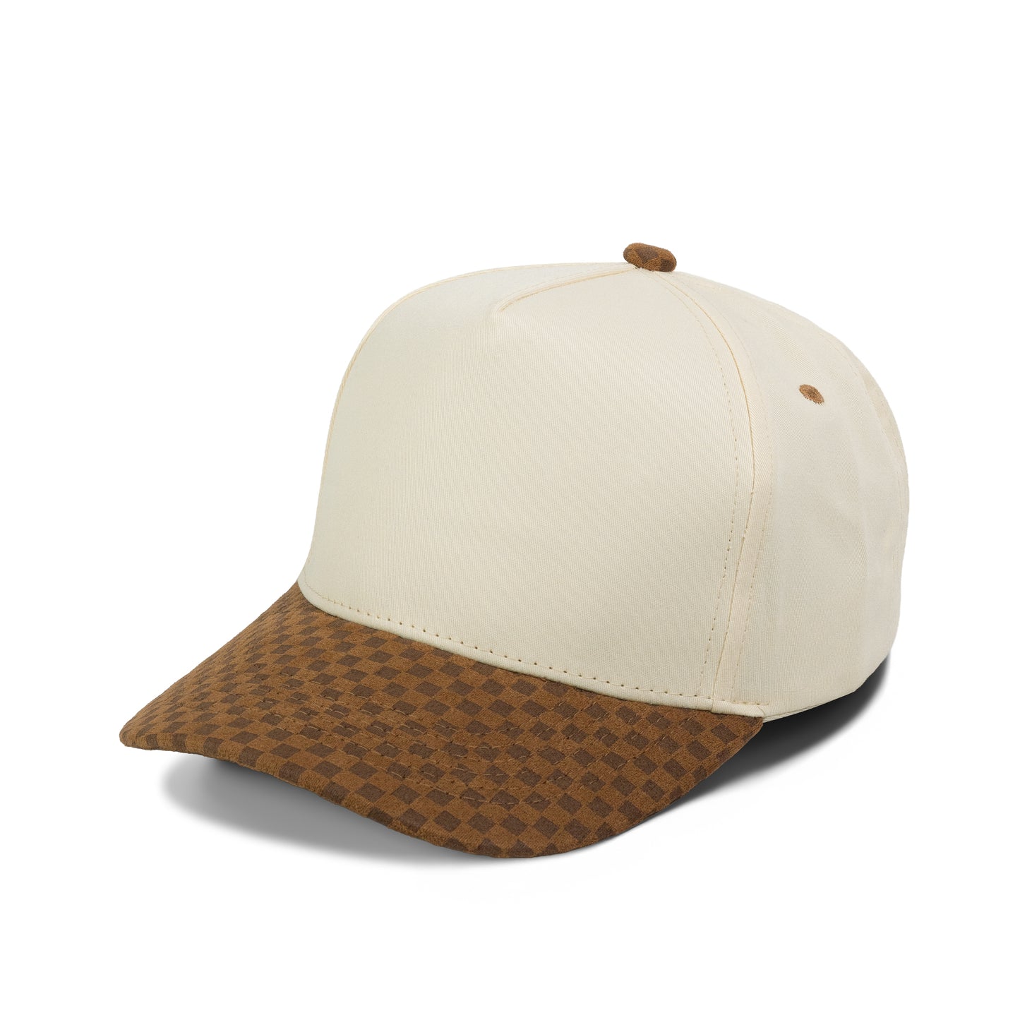 Plain 5Panel Curve Blockcheck Hat 5043