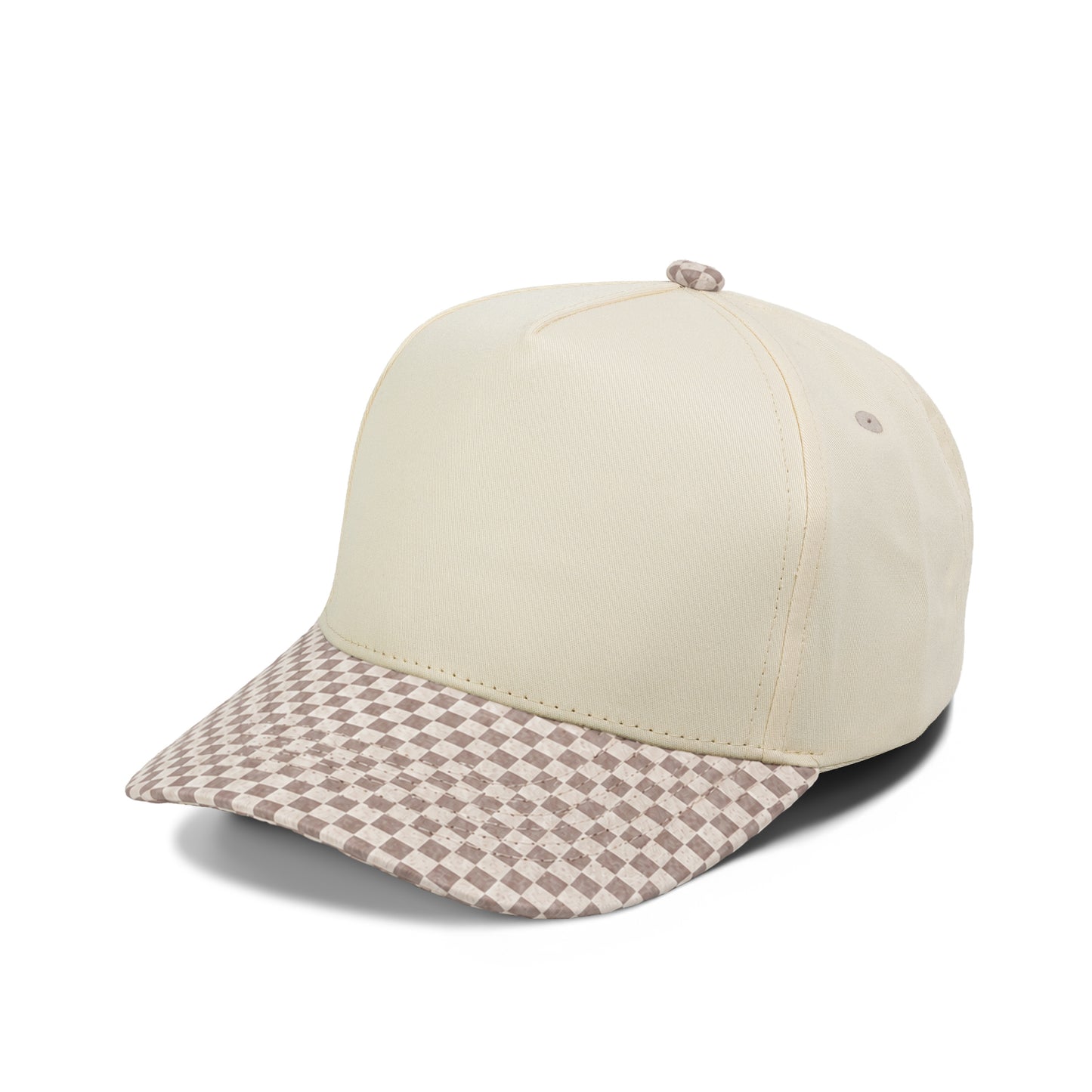 Plain 5Panel Curve Blockcheck Hat 5043