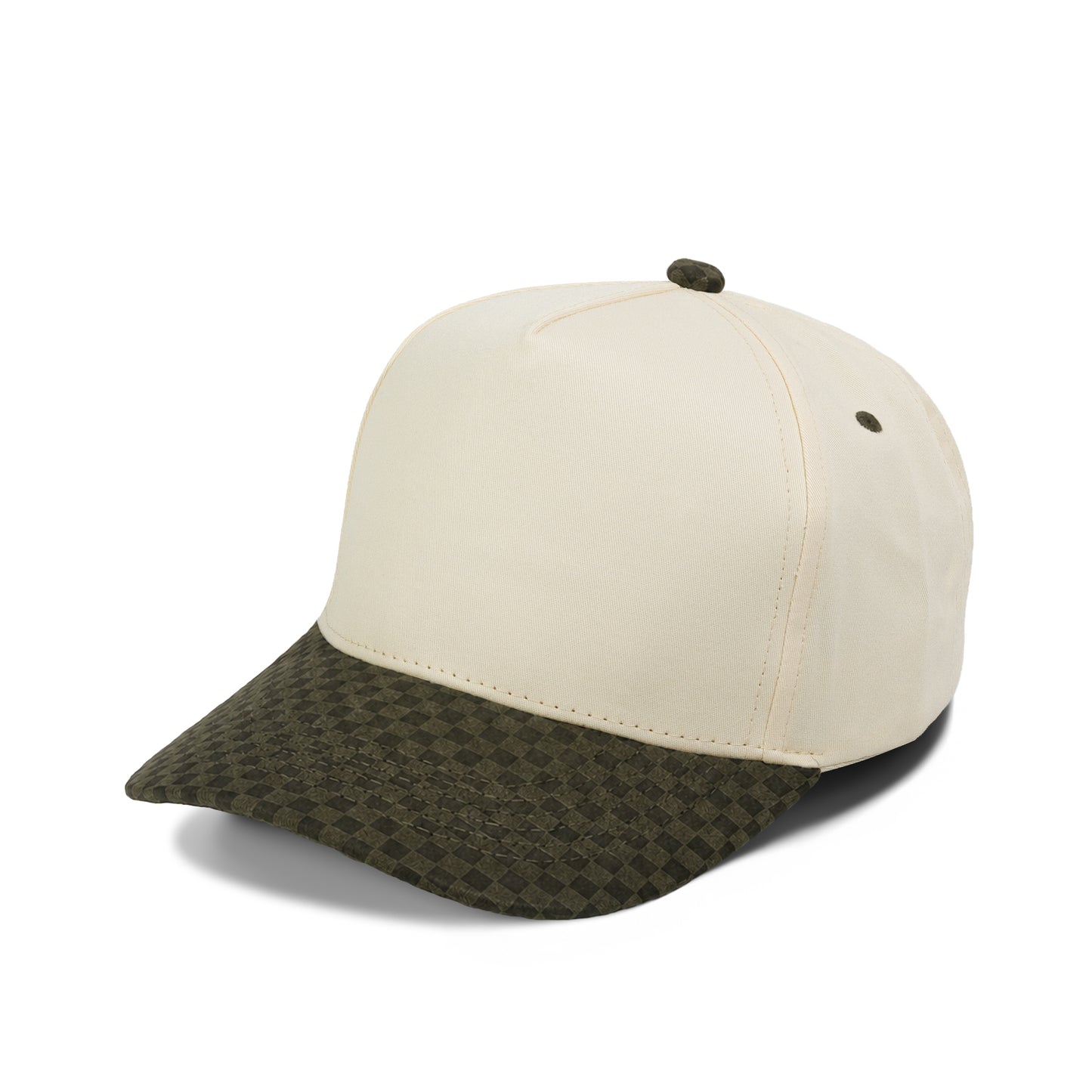 Plain 5Panel Curve Blockcheck Hat 5043