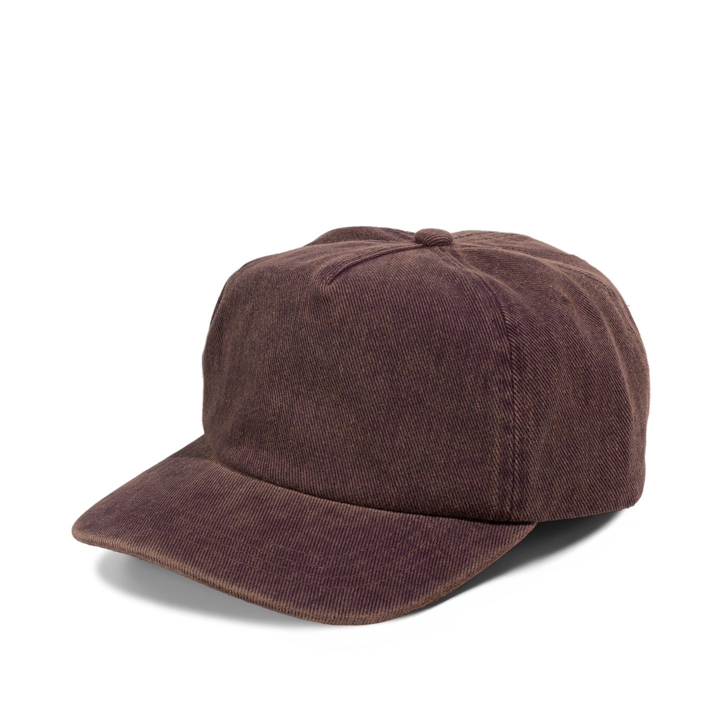 Plain Slight Curve 5Panel Wash Fade Denim Hat 5045
