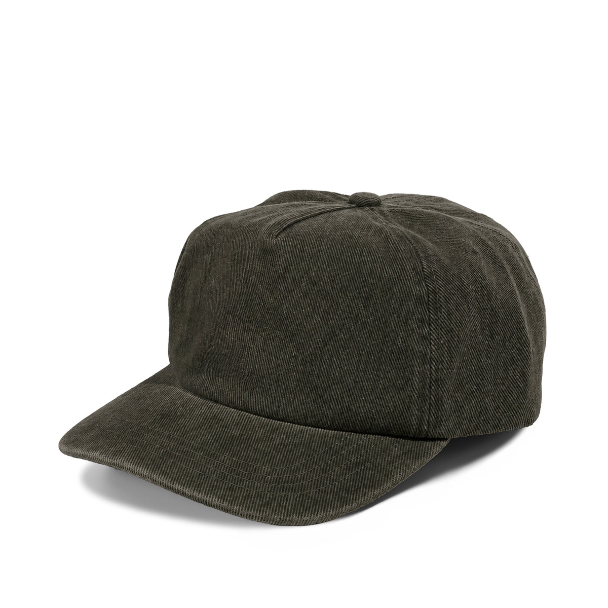 Plain Slight Curve 5Panel Wash Fade Denim Hat 5045