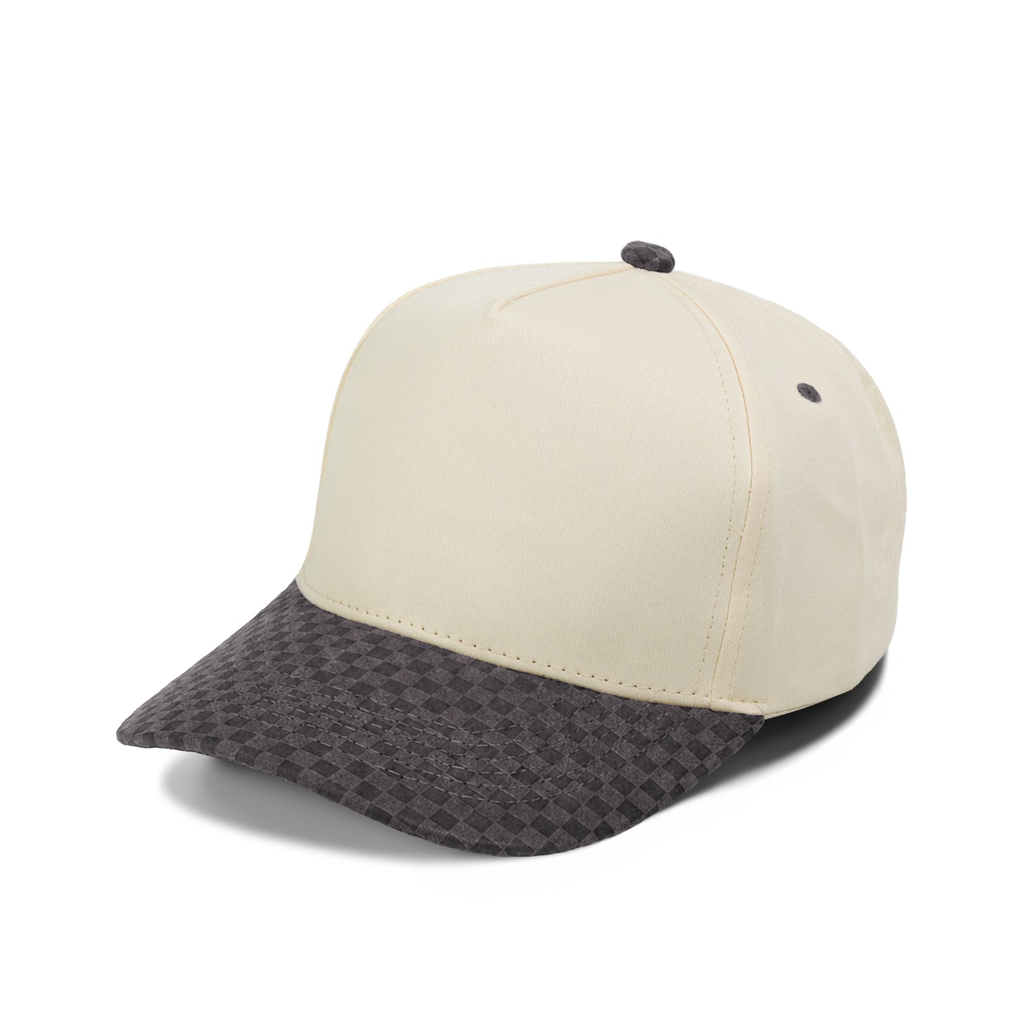 Plain 5Panel Curve Blockcheck Hat 5043