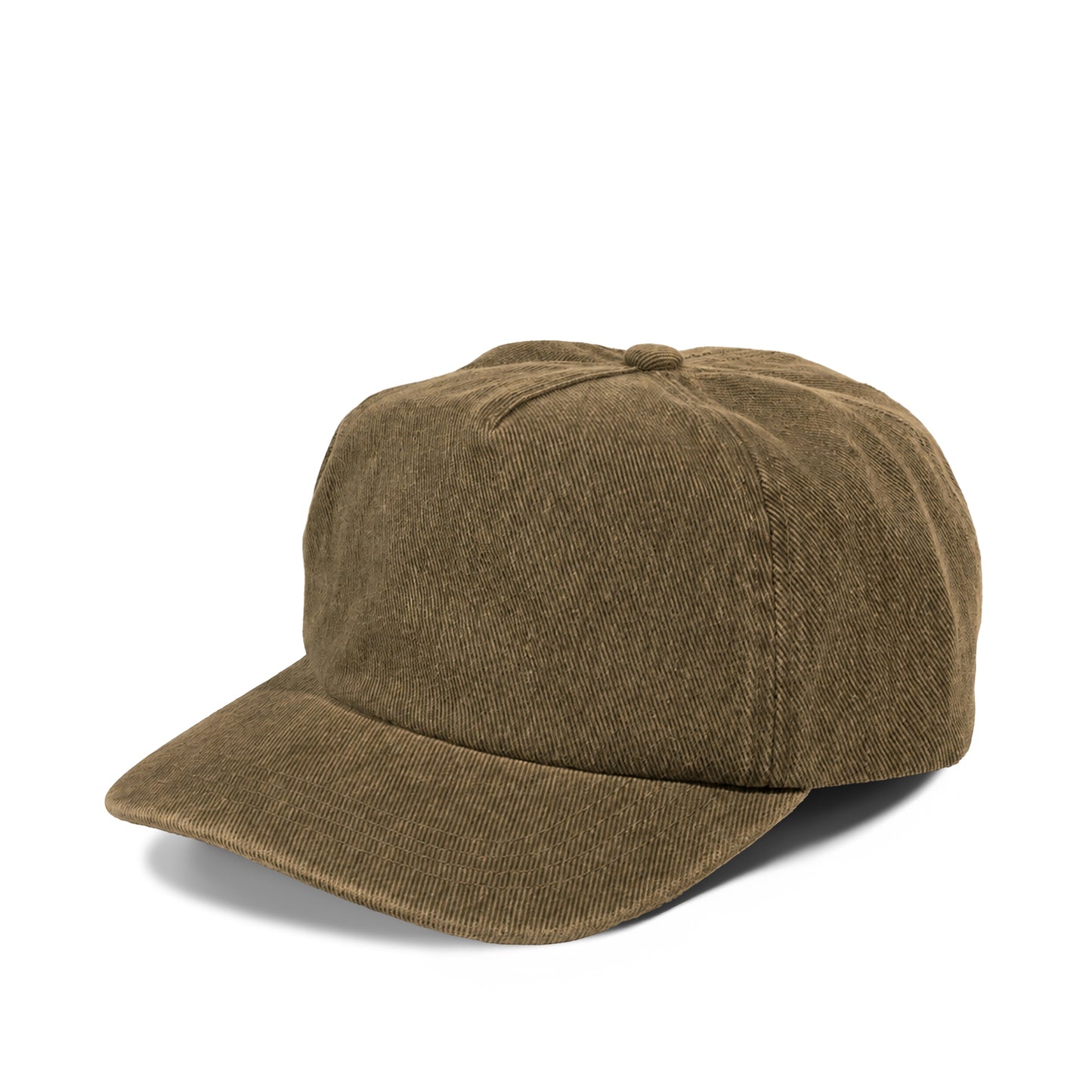 Plain Slight Curve 5Panel Wash Fade Denim Hat 5045