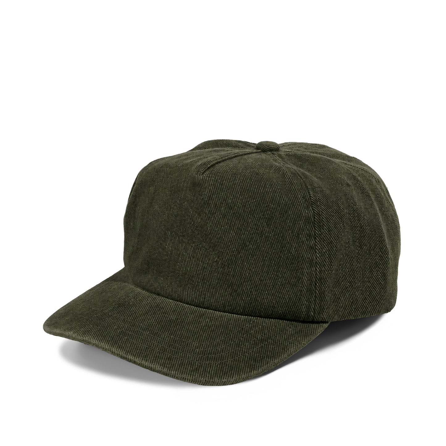 Plain Slight Curve 5Panel Wash Fade Denim Hat 5045