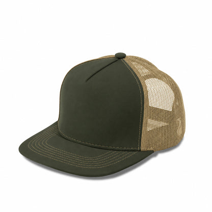 Plain Flat 5Panel Mesh Hat 5052