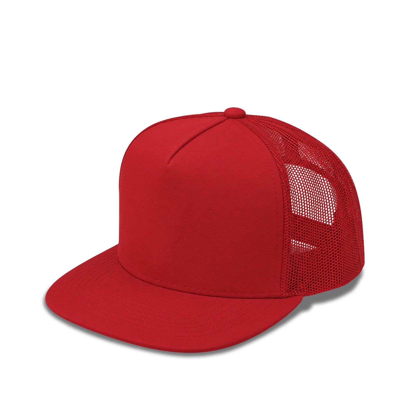 Plain Flat 5Panel Mesh Hat 5052