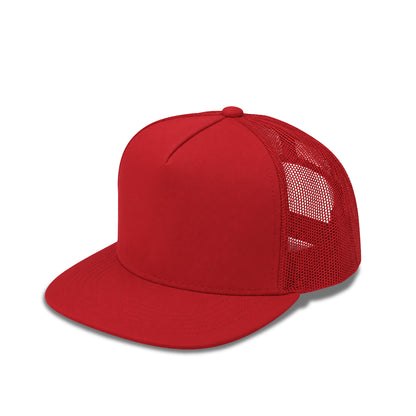 Plain Flat 5Panel Mesh Hat 5052