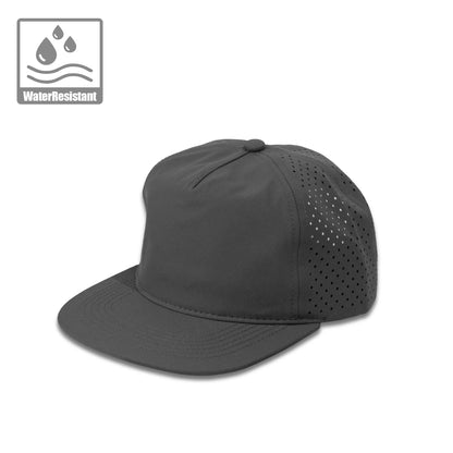 Plain Flat Unstructured 5Panel Laser Hole Hat Water Repellent 5053