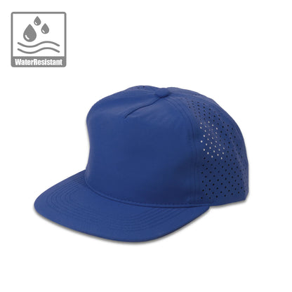 Plain Flat Unstructured 5Panel Laser Hole Hat Water Repellent 5053