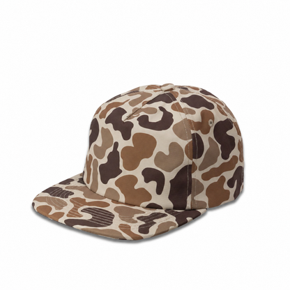 Plain Flat Unstructured 5Panel Duck Camo Hat 5055