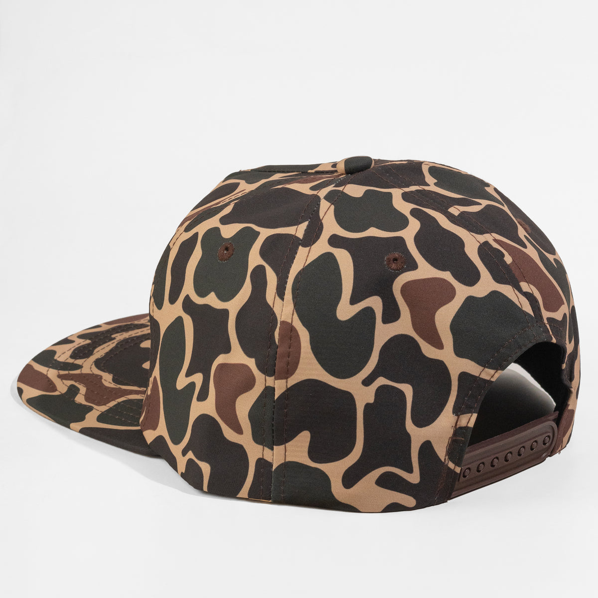 Plain Flat Unstructured 5Panel Duck Camo Hat 5055