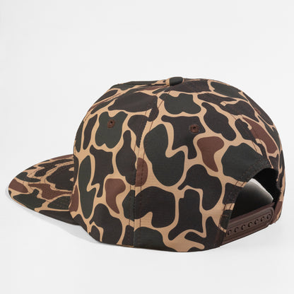 Plain Flat Unstructured 5Panel Duck Camo Hat 5055
