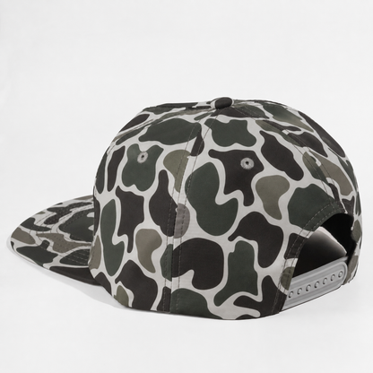 Plain Flat Unstructured 5Panel Duck Camo Hat 5055