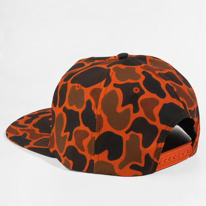 Plain Flat Unstructured 5Panel Duck Camo Hat 5055