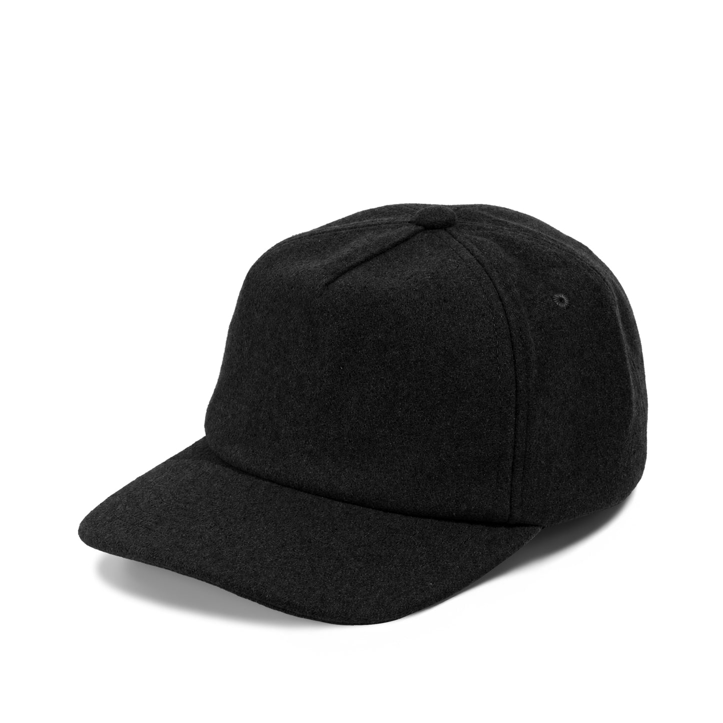Plain Slight Curve Unstructured 5Panel Melton Hat 5061