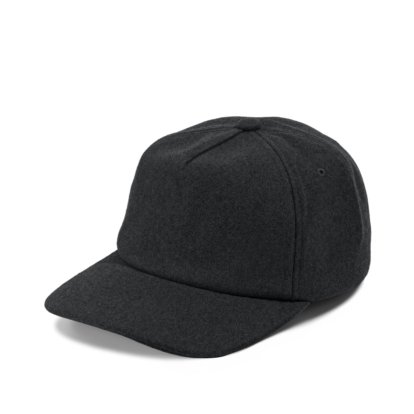 Plain Slight Curve Unstructured 5Panel Melton Hat 5061