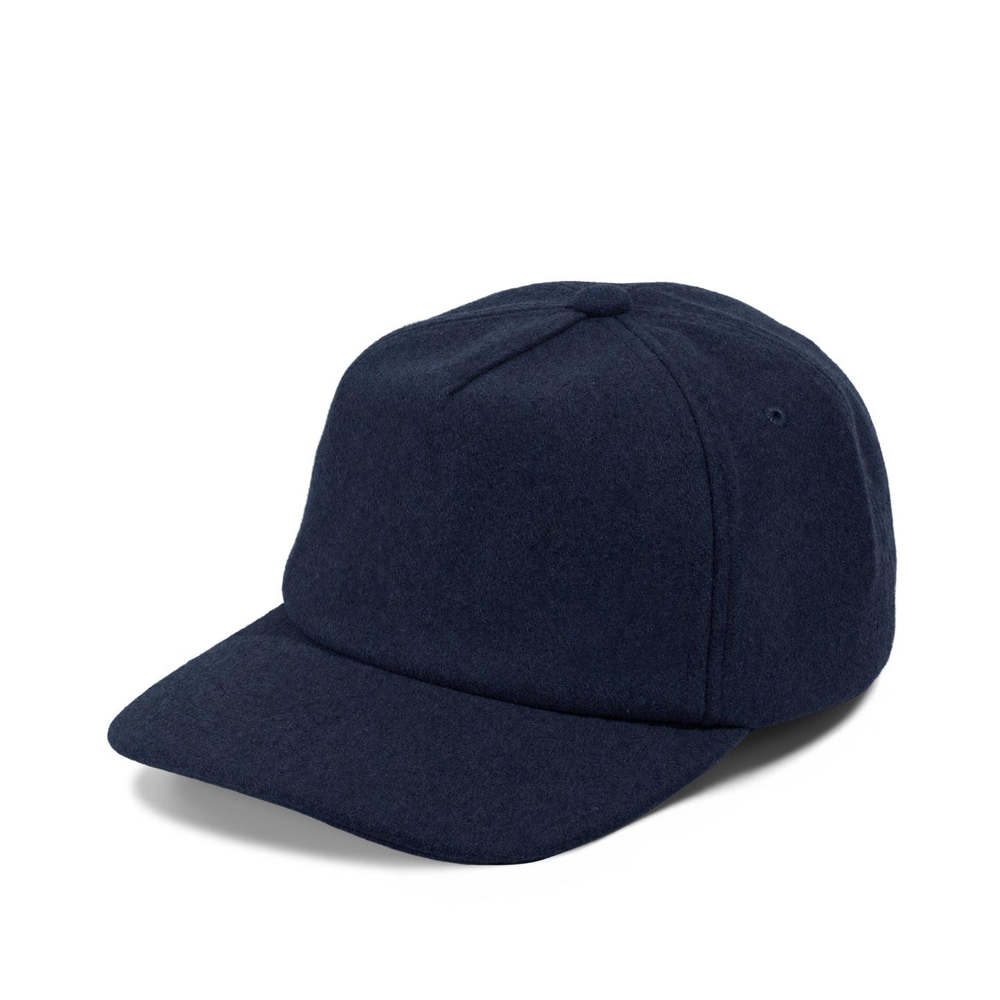 Plain Slight Curve Unstructured 5Panel Melton Hat 5061