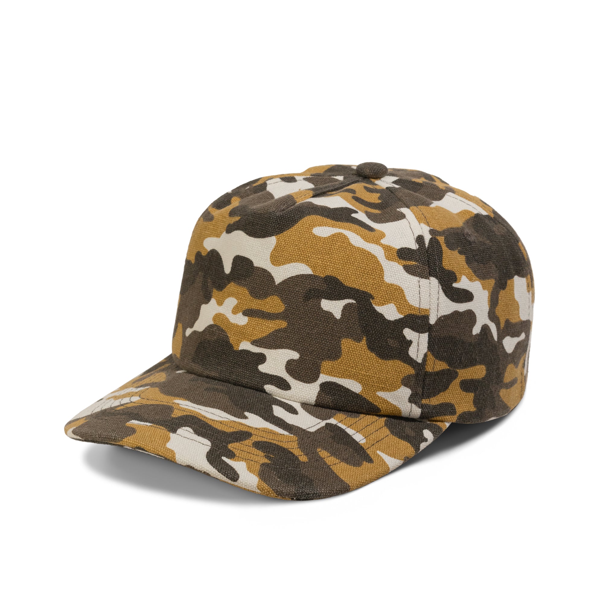 Plain Slight Curve Unstructured 5Panel Camo Hat 5066 – BASIC CAP