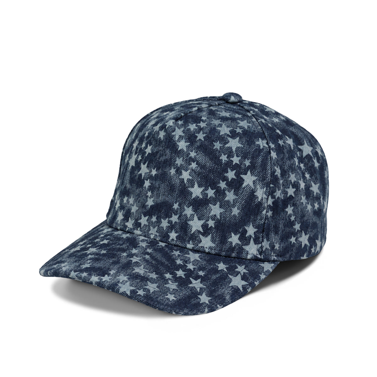 Plain Curve 5Panel Jean Star Pattern Hat 5073