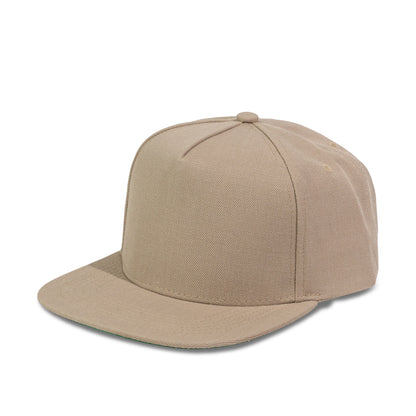 Plain Flat 5Panel Wool Hat 5078