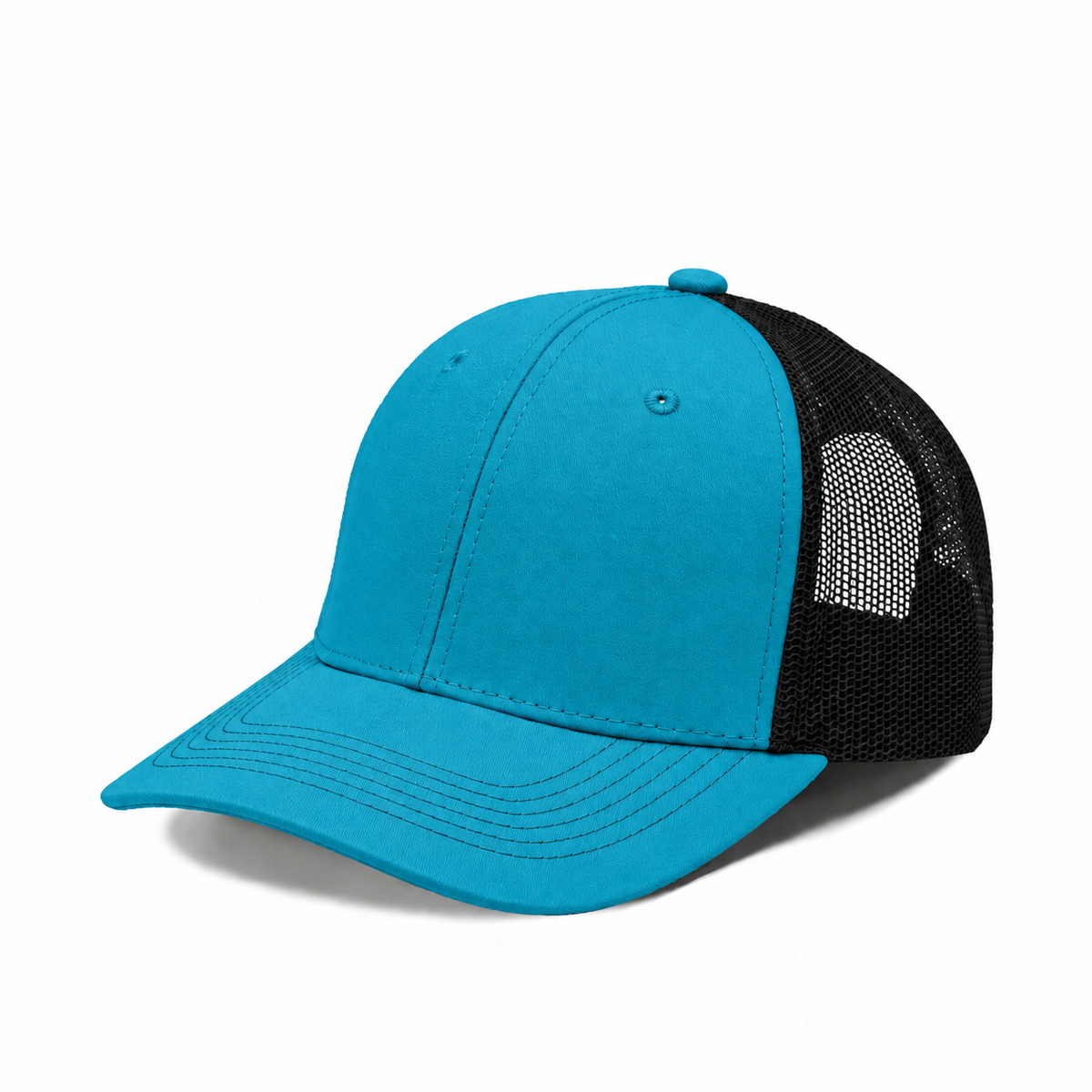 Plain Slight Curve 6Panel Mesh Hat 6001