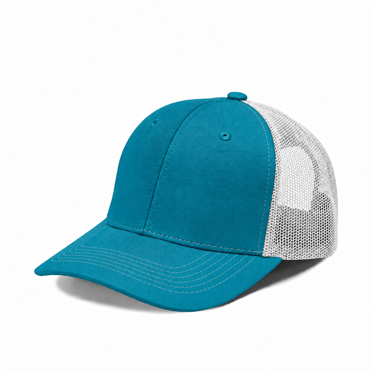 Plain Slight Curve 6Panel Mesh Hat 6001