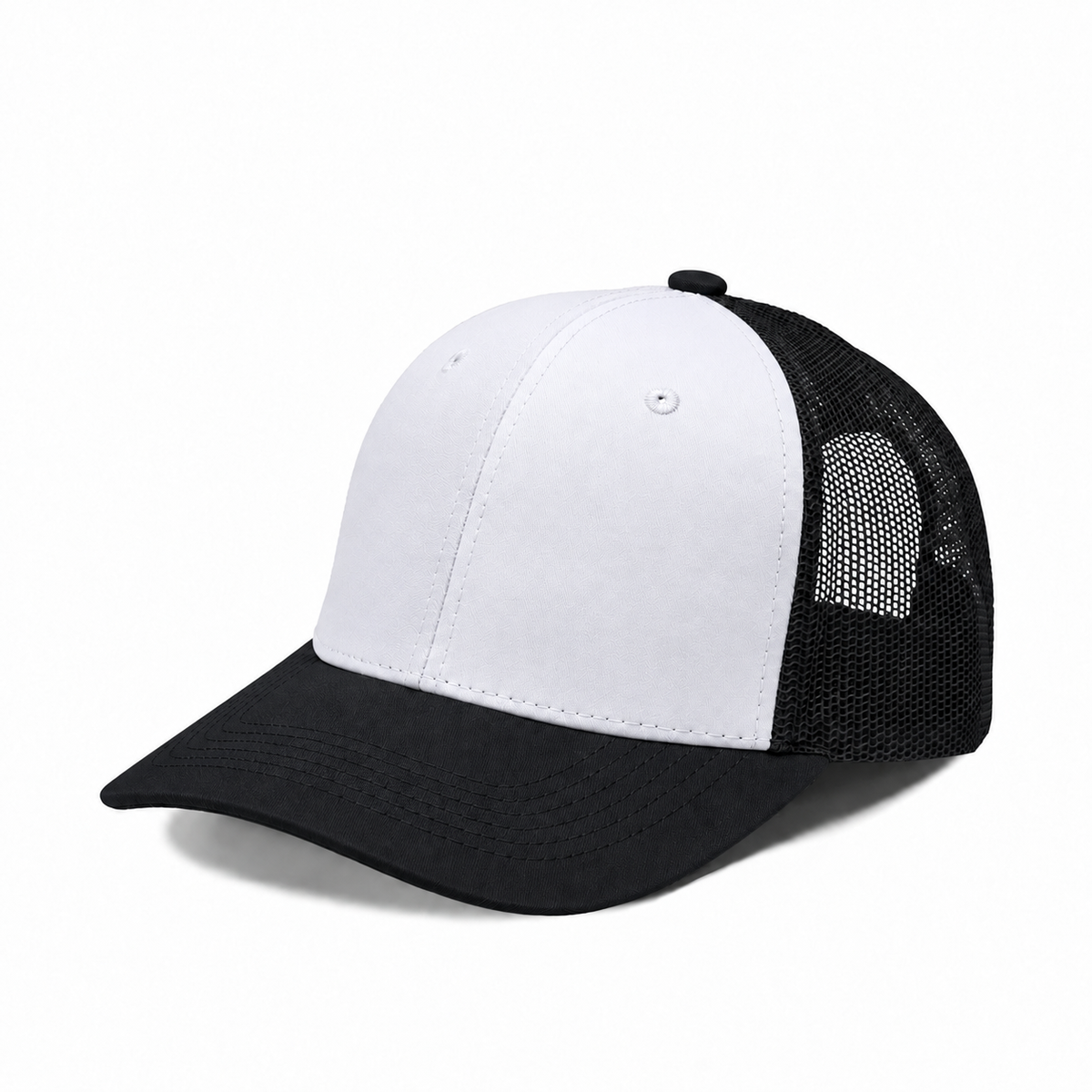 Plain Slight Curve 6Panel Mesh Hat 6001