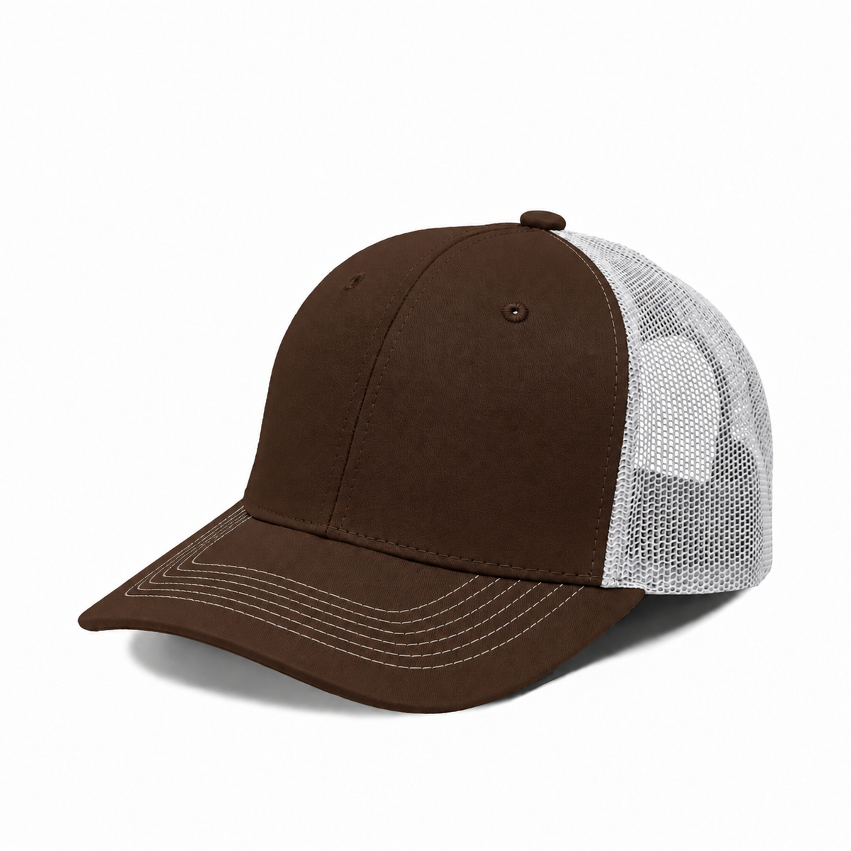 Plain Slight Curve 6Panel Mesh Hat 6001