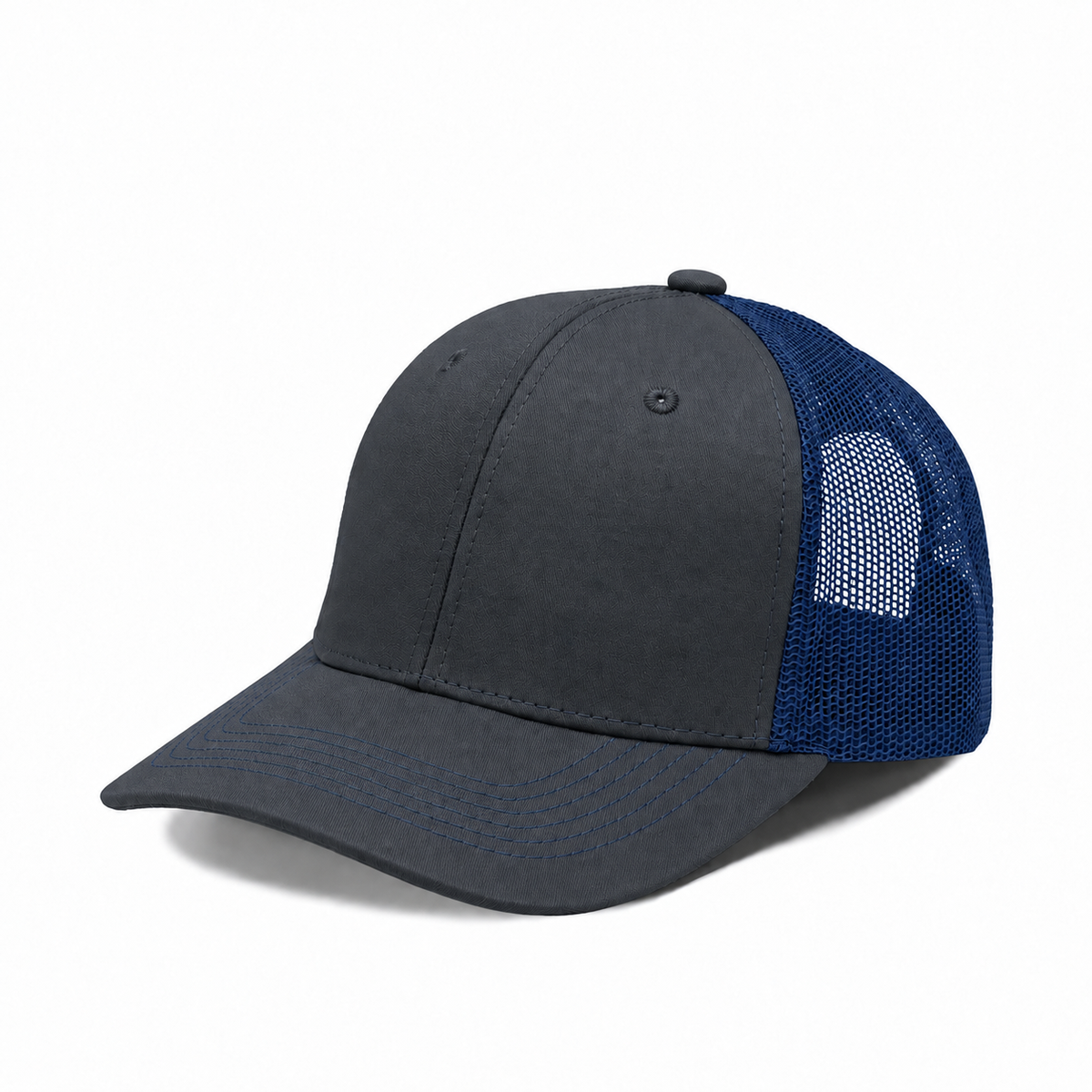 Plain Slight Curve 6Panel Mesh Hat 6001