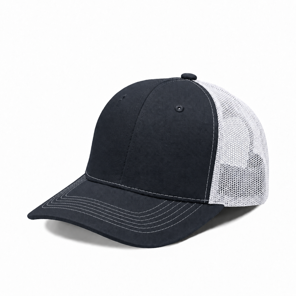 Plain Slight Curve 6Panel Mesh Hat 6001