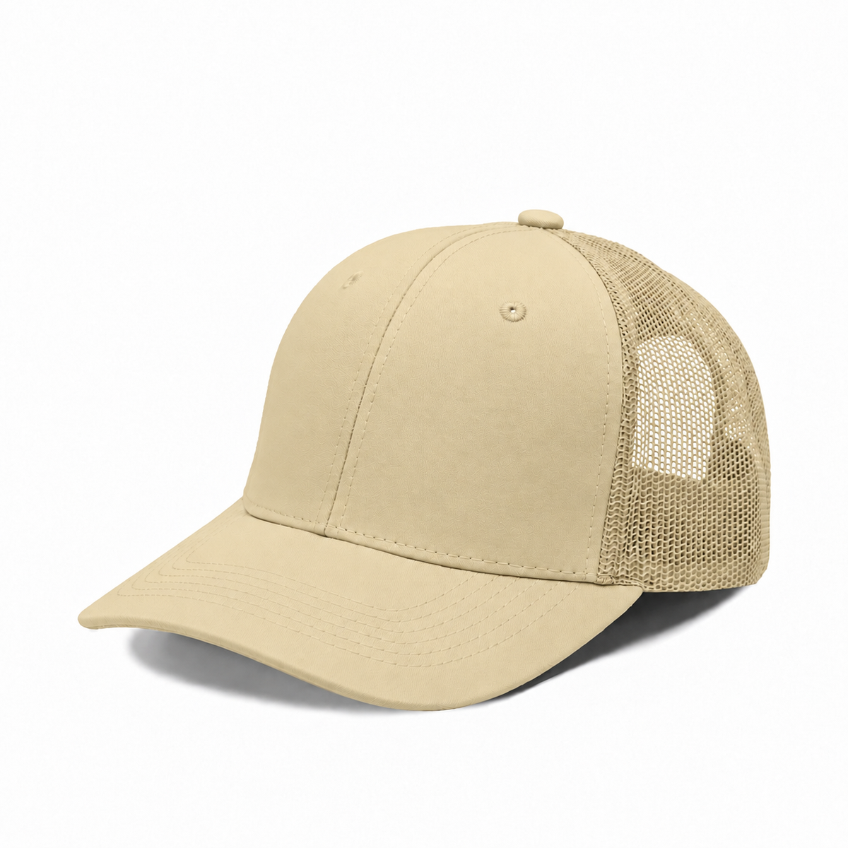 Plain Slight Curve 6Panel Mesh Hat 6001