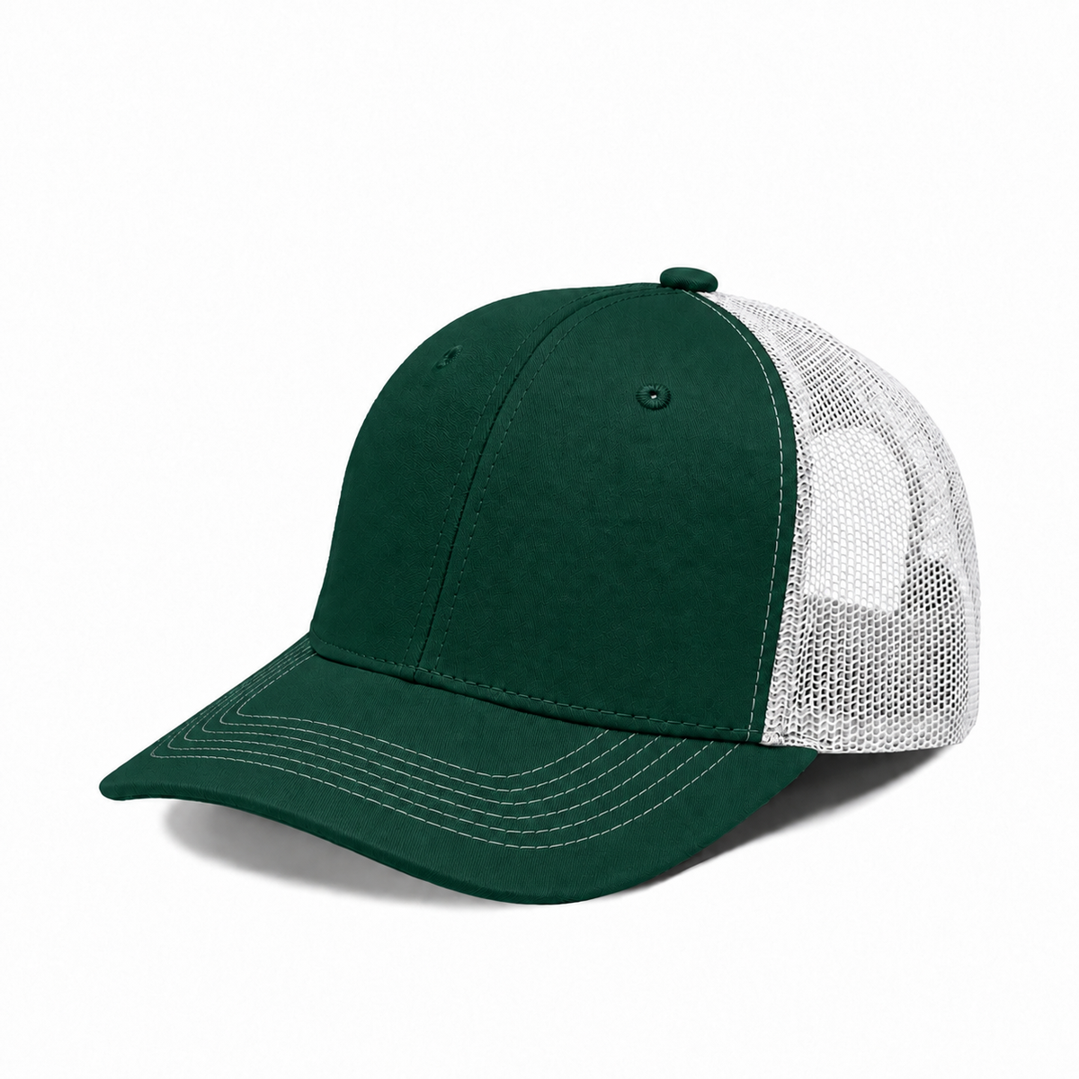 Plain Slight Curve 6Panel Mesh Hat 6001