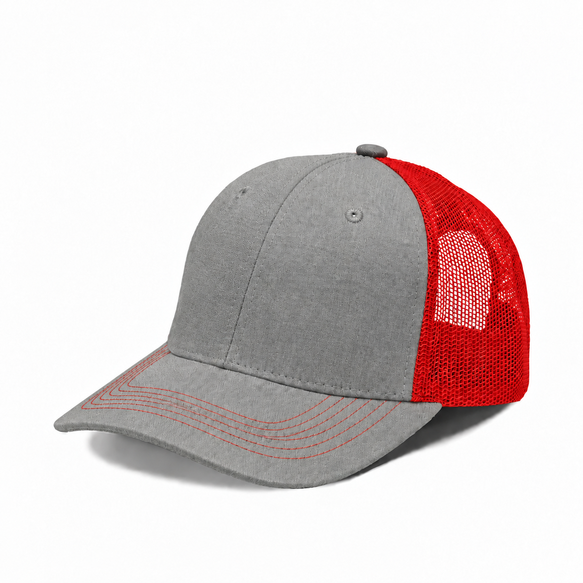 Plain Slight Curve 6Panel Mesh Hat 6001