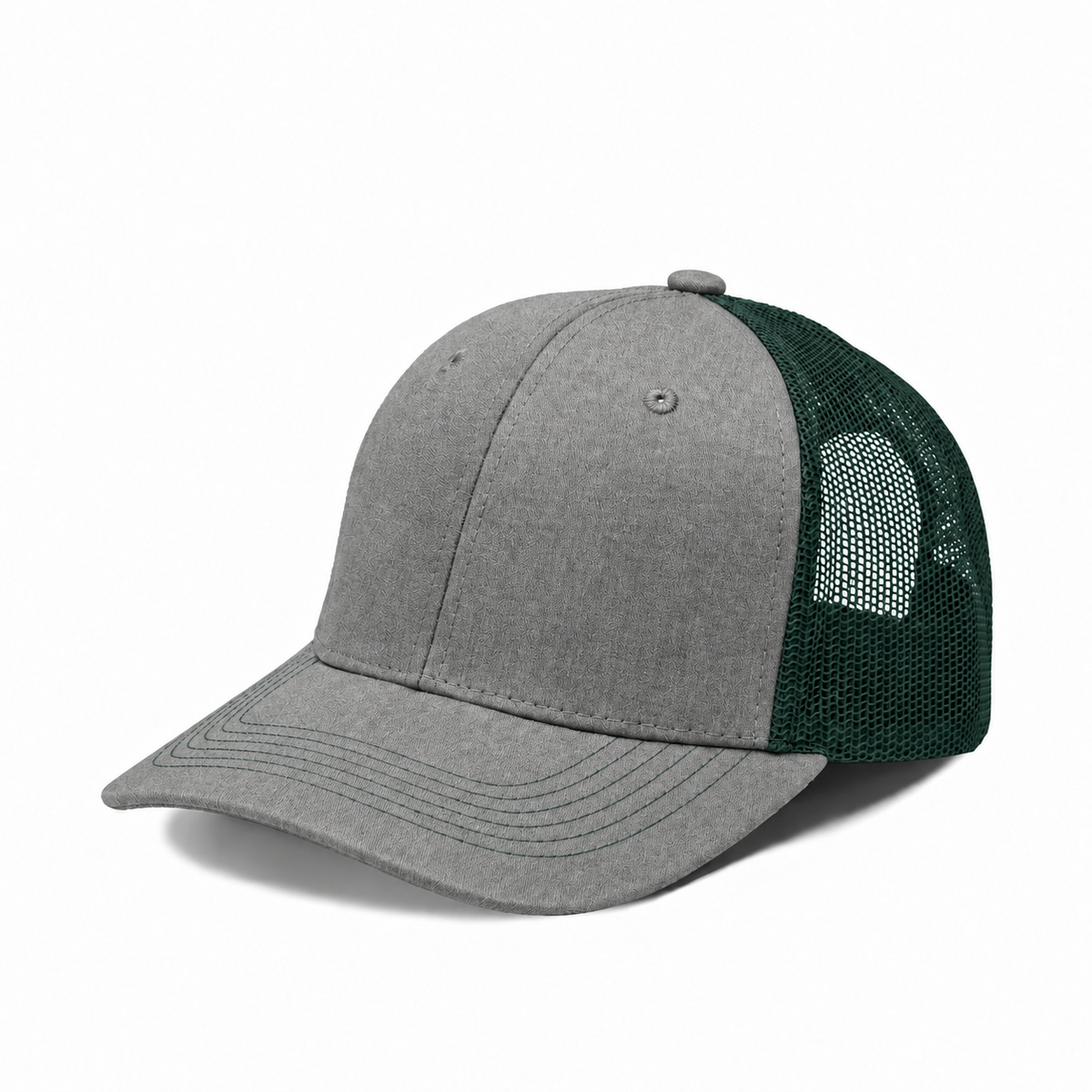 Plain Slight Curve 6Panel Mesh Hat 6001