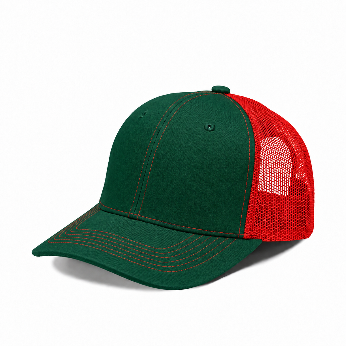 Plain Slight Curve 6Panel Mesh Hat 6001