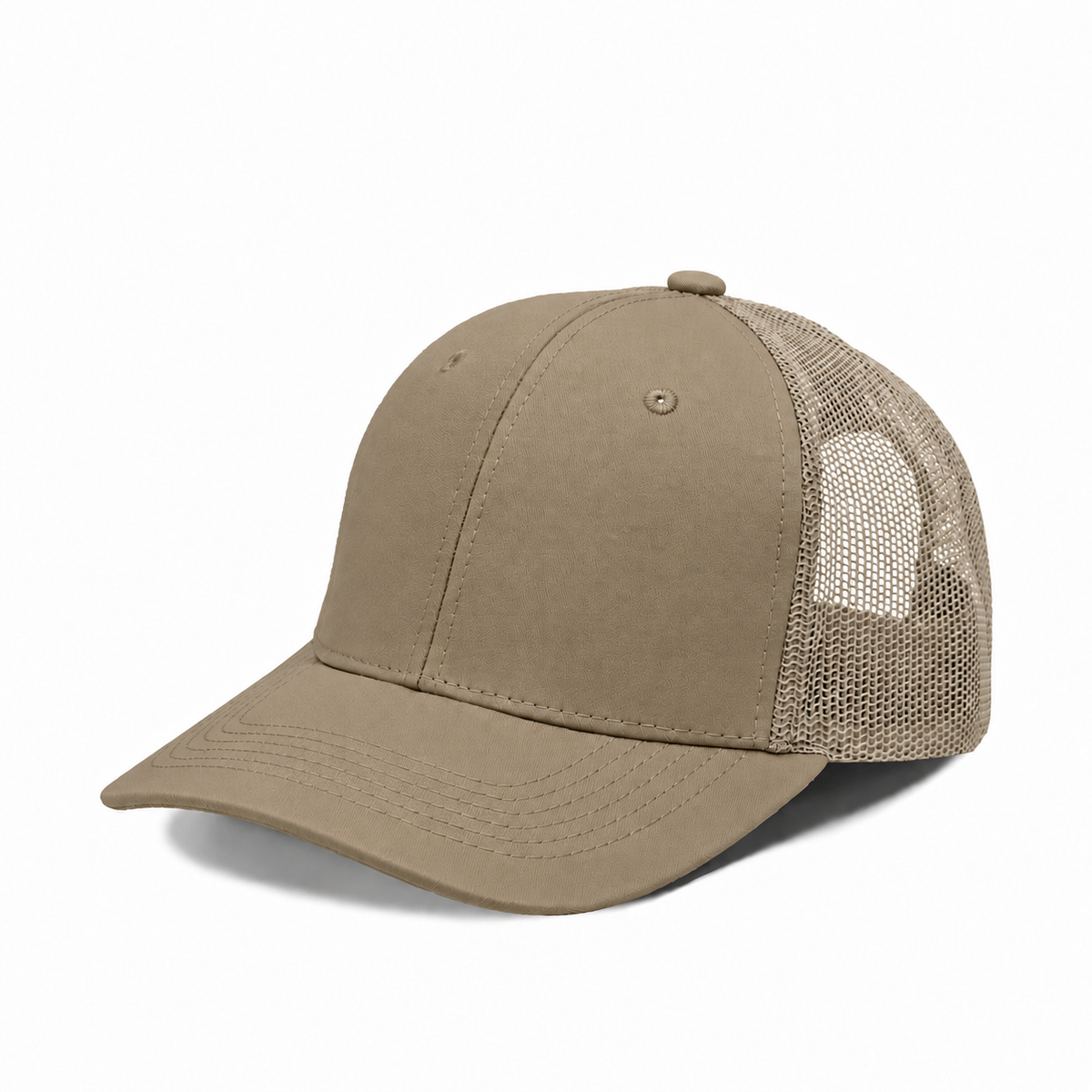 Plain Slight Curve 6Panel Mesh Hat 6001