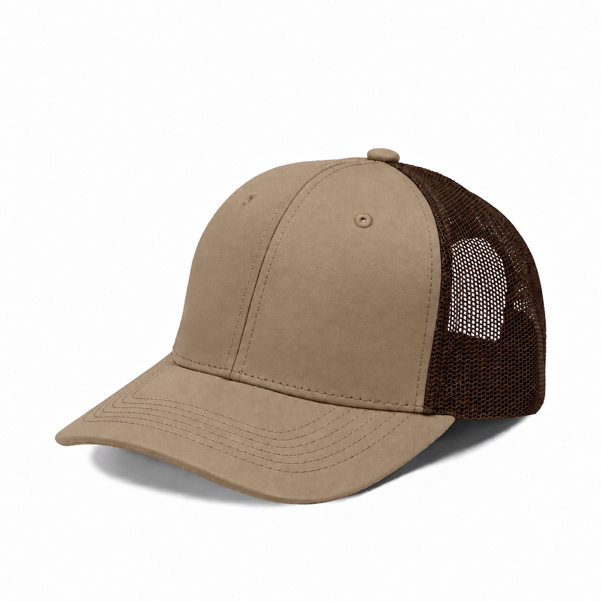 Plain Slight Curve 6Panel Mesh Hat 6001