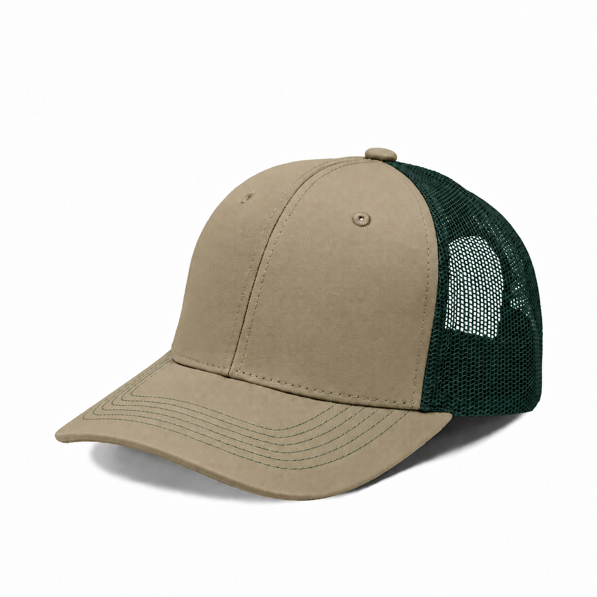 Plain Slight Curve 6Panel Mesh Hat 6001