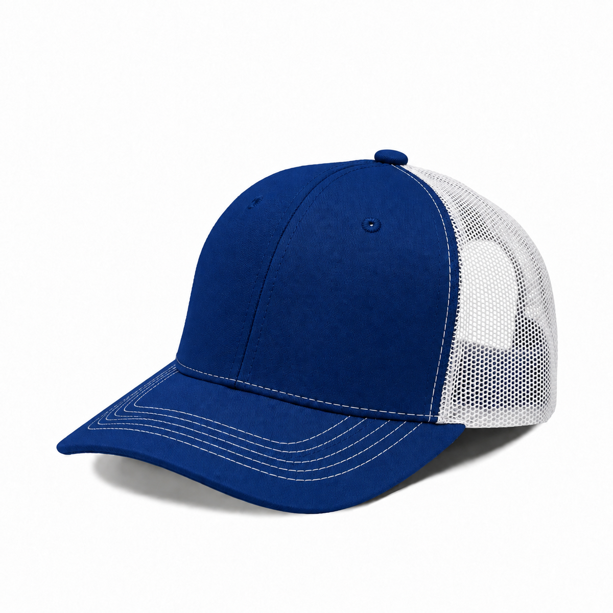 Plain Slight Curve 6Panel Mesh Hat 6001