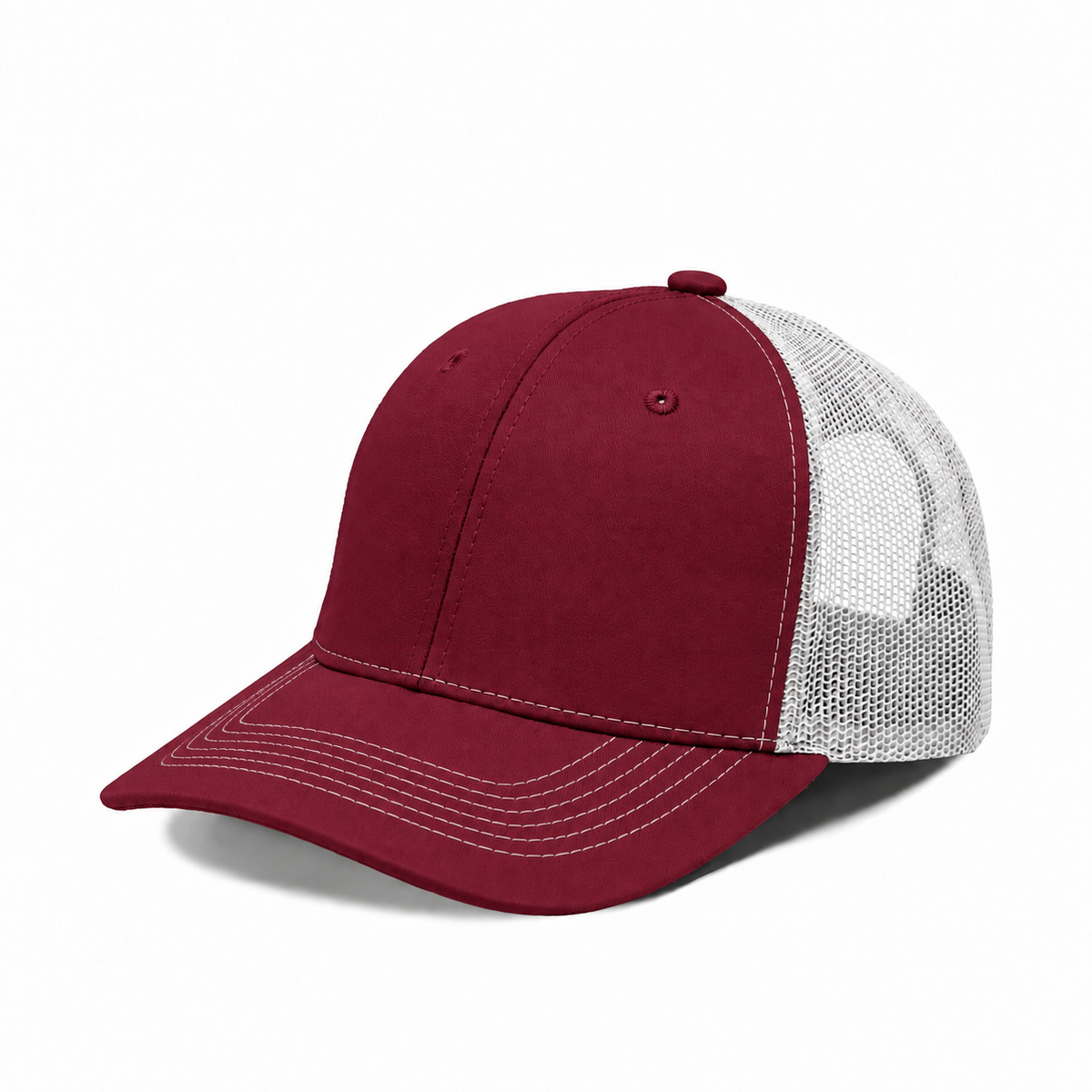 Plain Slight Curve 6Panel Mesh Hat 6001