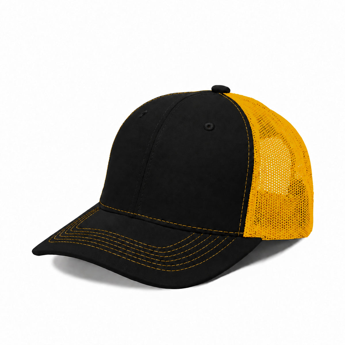 Plain Slight Curve 6Panel Mesh Hat 6001
