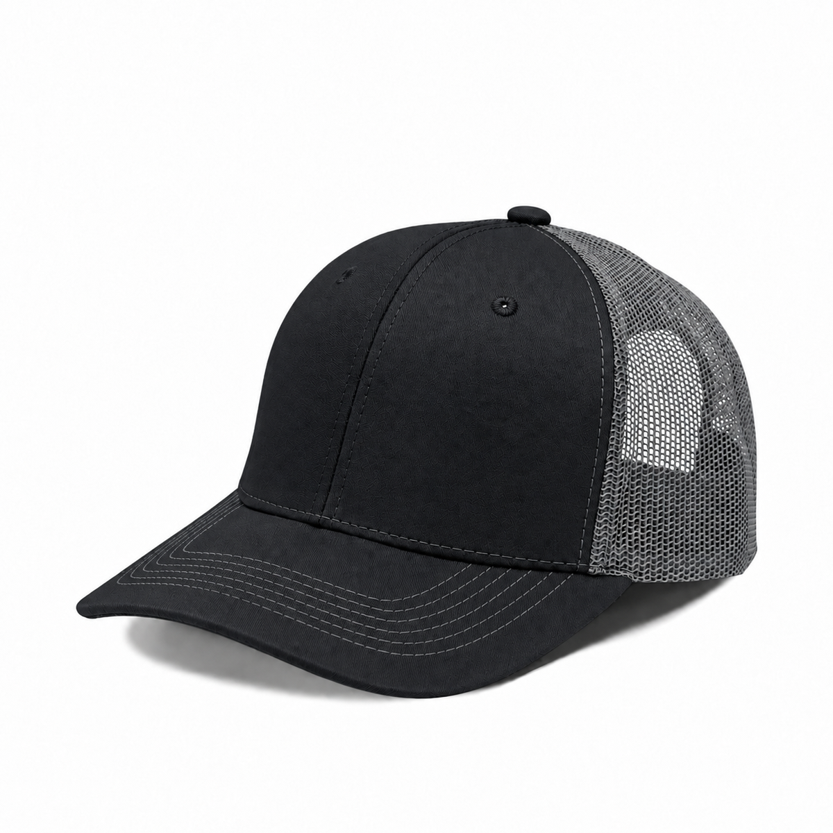 Plain Slight Curve 6Panel Mesh Hat 6001