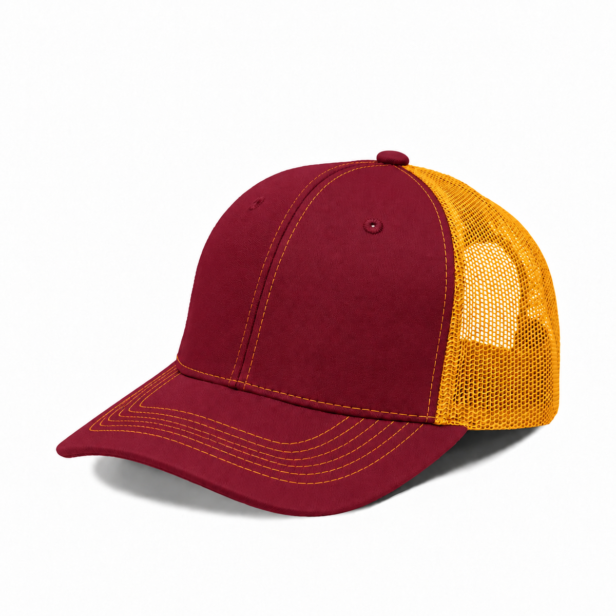 Plain Slight Curve 6Panel Mesh Hat 6001