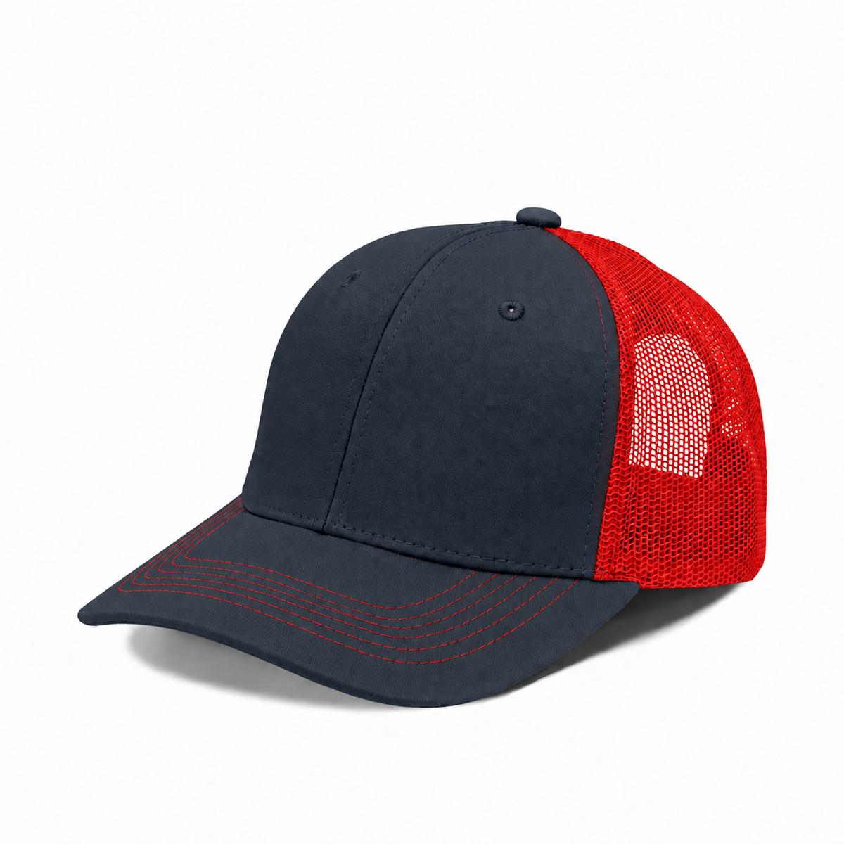 Plain Slight Curve 6Panel Mesh Hat 6001