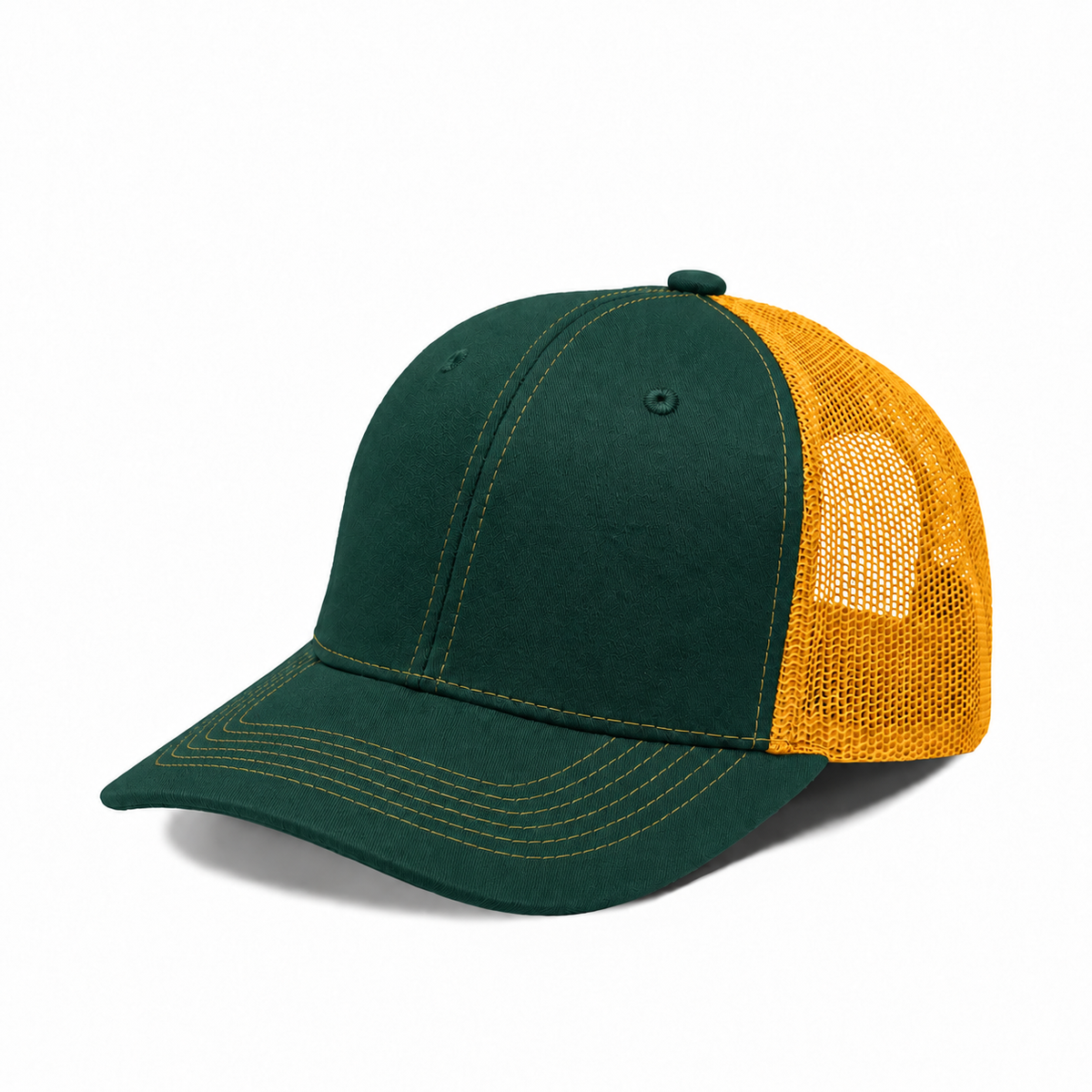 Plain Slight Curve 6Panel Mesh Hat 6001