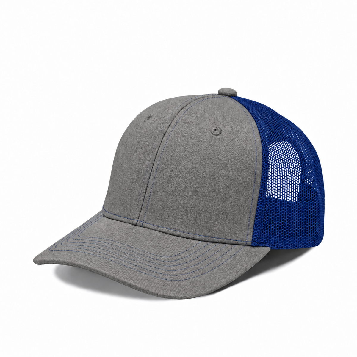 Plain Slight Curve 6Panel Mesh Hat 6001
