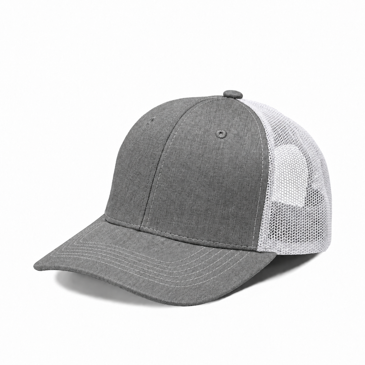 Plain Slight Curve 6Panel Mesh Hat 6001