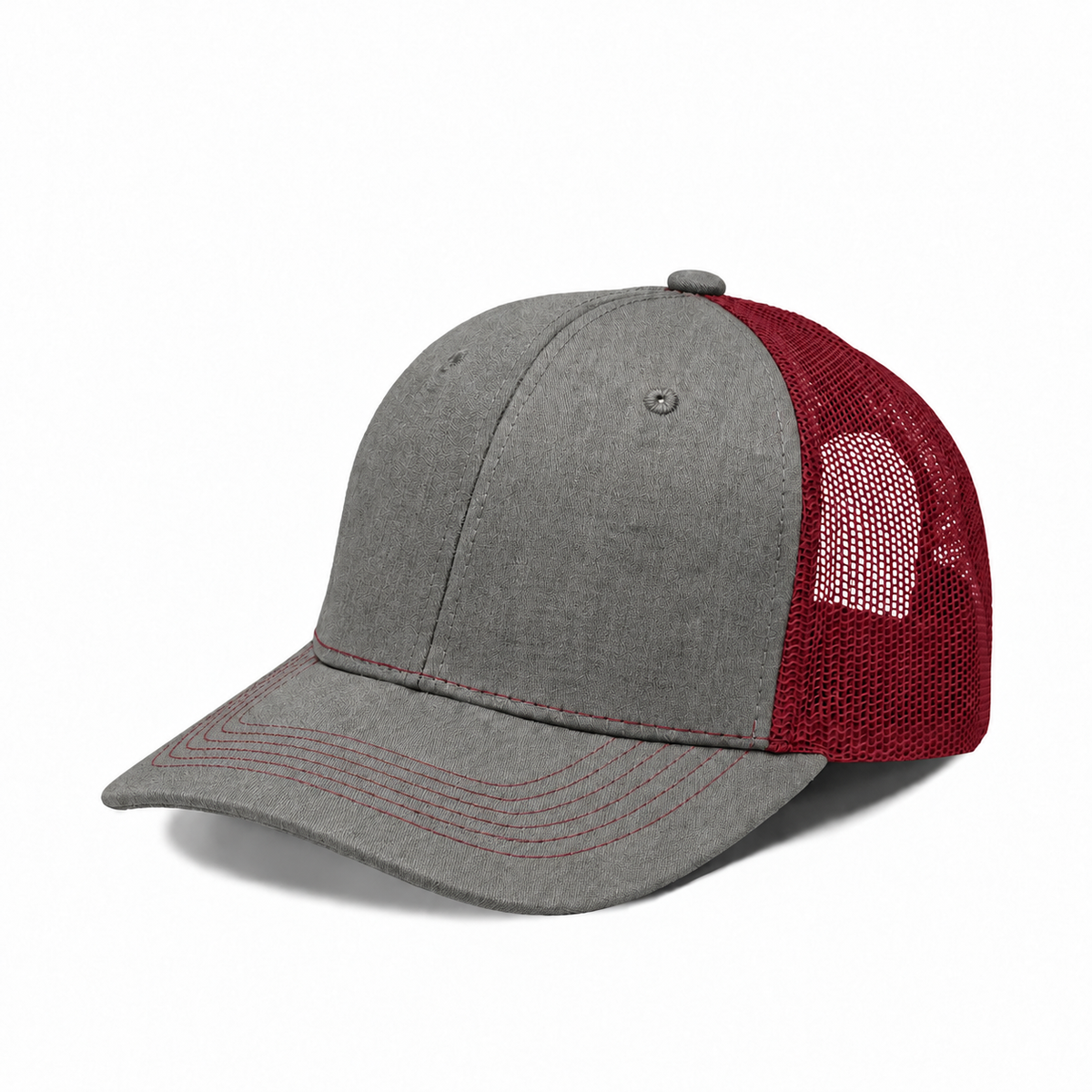 Plain Slight Curve 6Panel Mesh Hat 6001