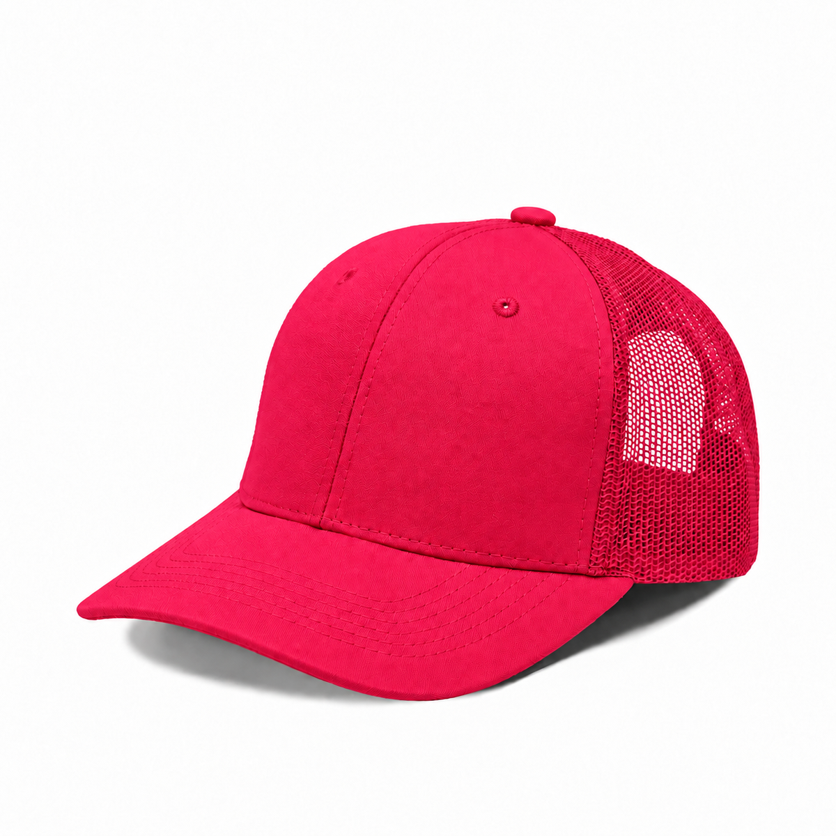Plain Slight Curve 6Panel Mesh Hat 6001